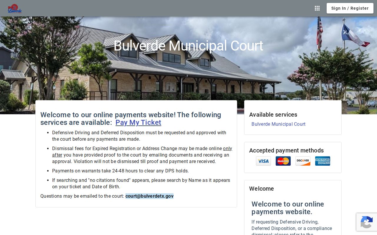 Comal County warrant records source, Bulverde official online payment portal